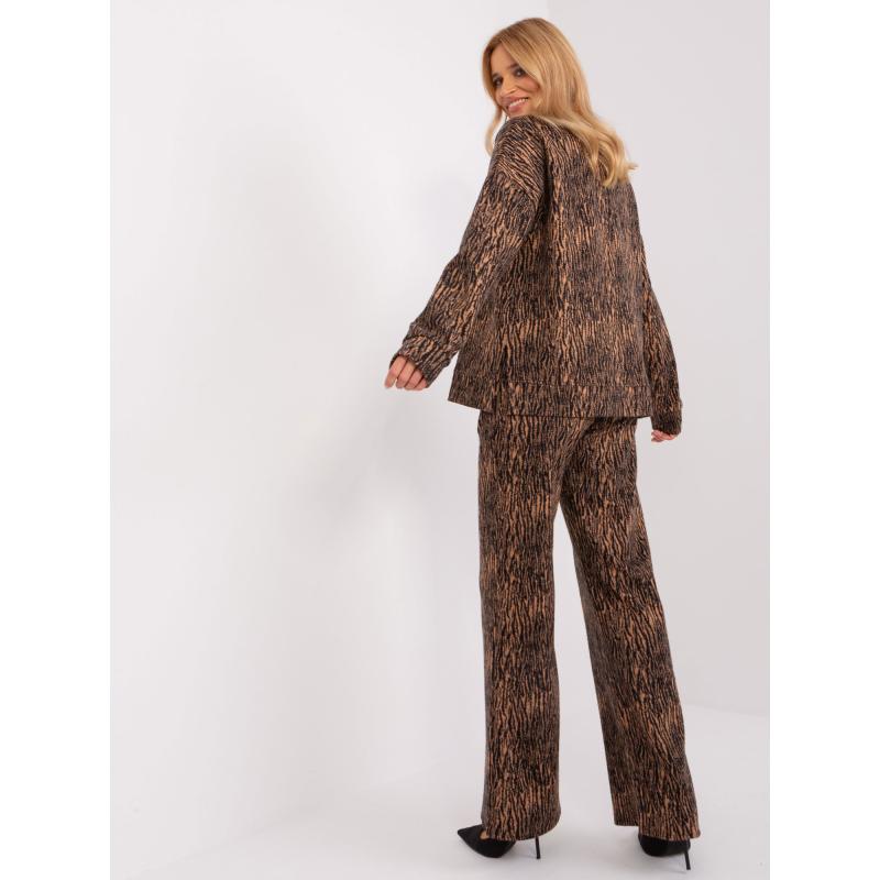 Dámská souprava pro volný čas s širokými kalhotami ANTE hnědo černá 
