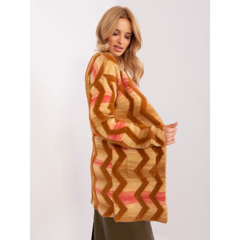 Dámský svetr vzorovaný ARPA hnědý