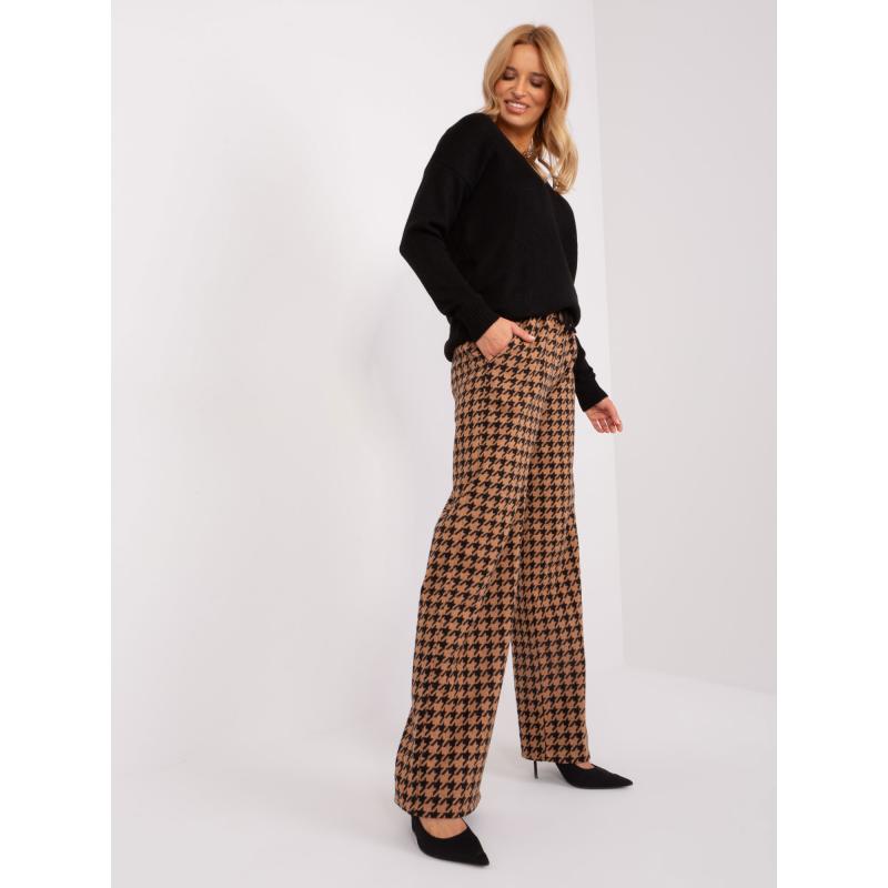 Dámské kalhoty ARSEN černo-hnědé 