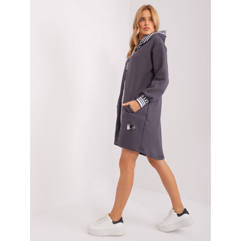 Dámská mikina s kapucí VENNA grafitová