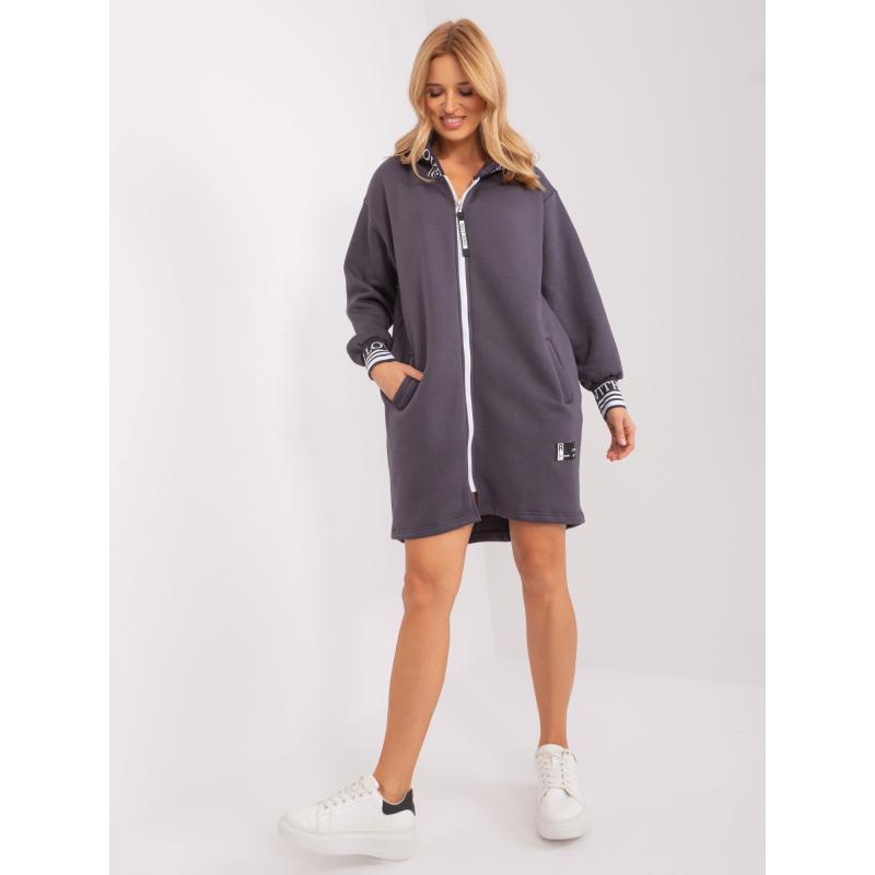 Dámská mikina s kapucí VENNA grafitová