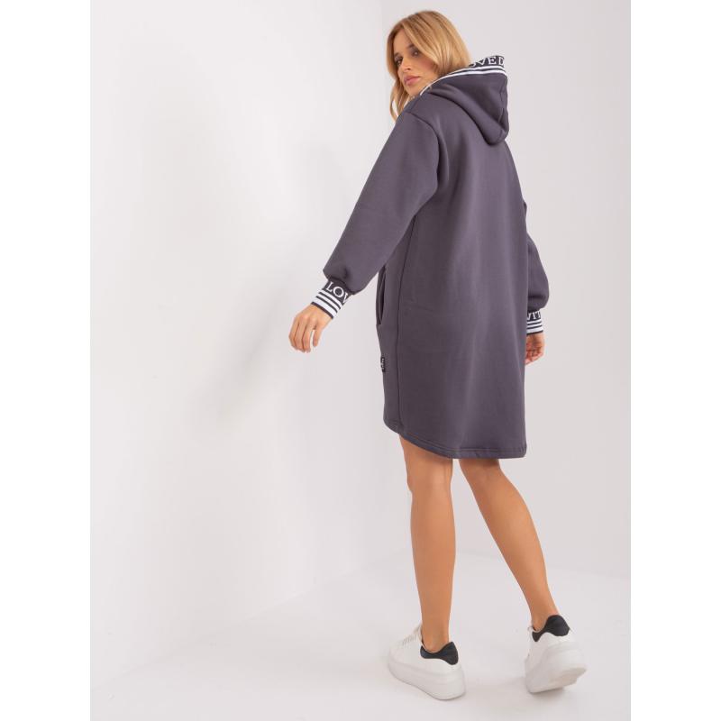 Dámská mikina s kapucí VENNA grafitová