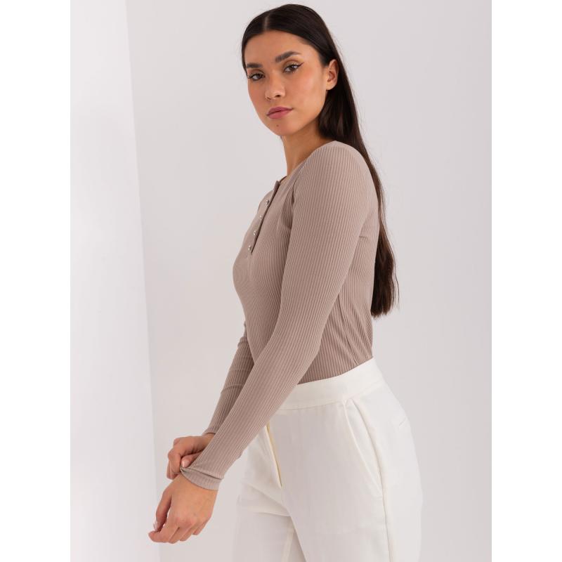 Női blúz BASIC FEEL GOOD sötétbézs színű
