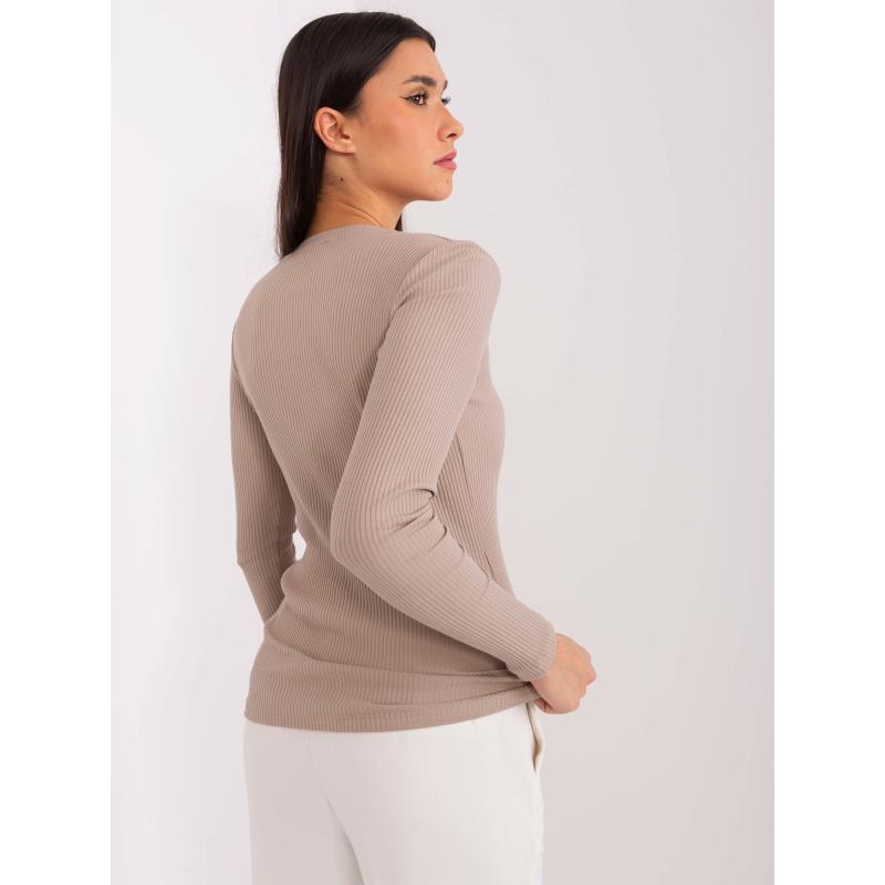 Női blúz BASIC FEEL GOOD sötétbézs színű