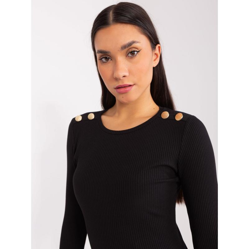 Dámské šaty s výstřihem BASIC FEEL GOOD černé