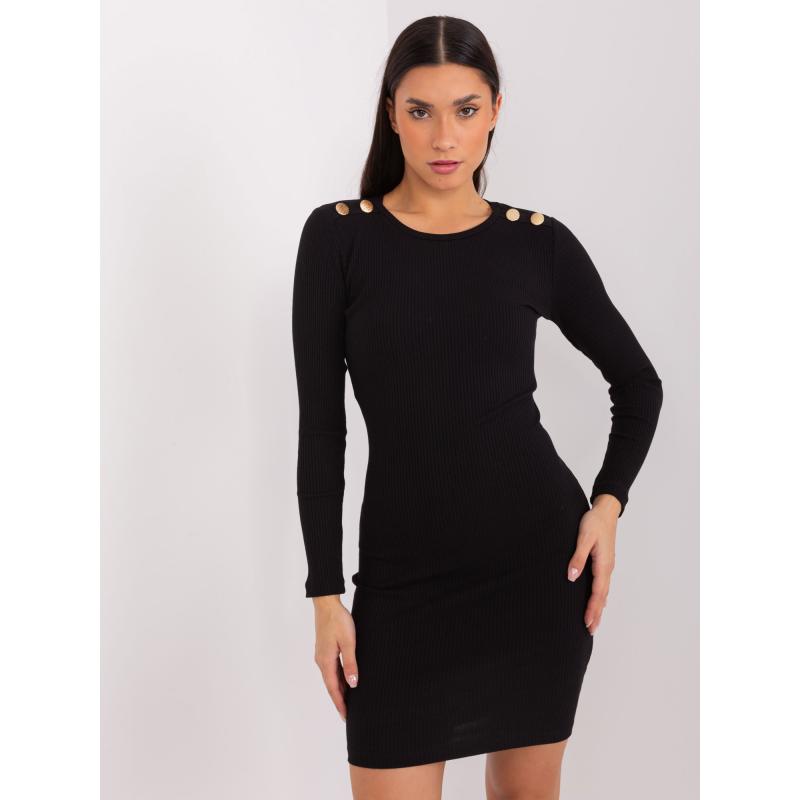Dámské šaty s výstřihem BASIC FEEL GOOD černé