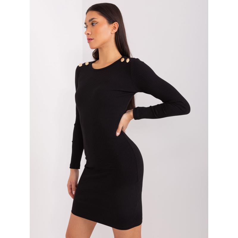 Dámské šaty s výstřihem BASIC FEEL GOOD černé