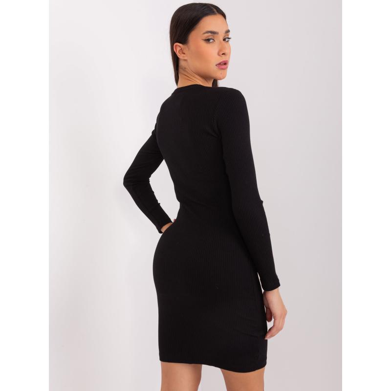 Dámské šaty s výstřihem BASIC FEEL GOOD černé