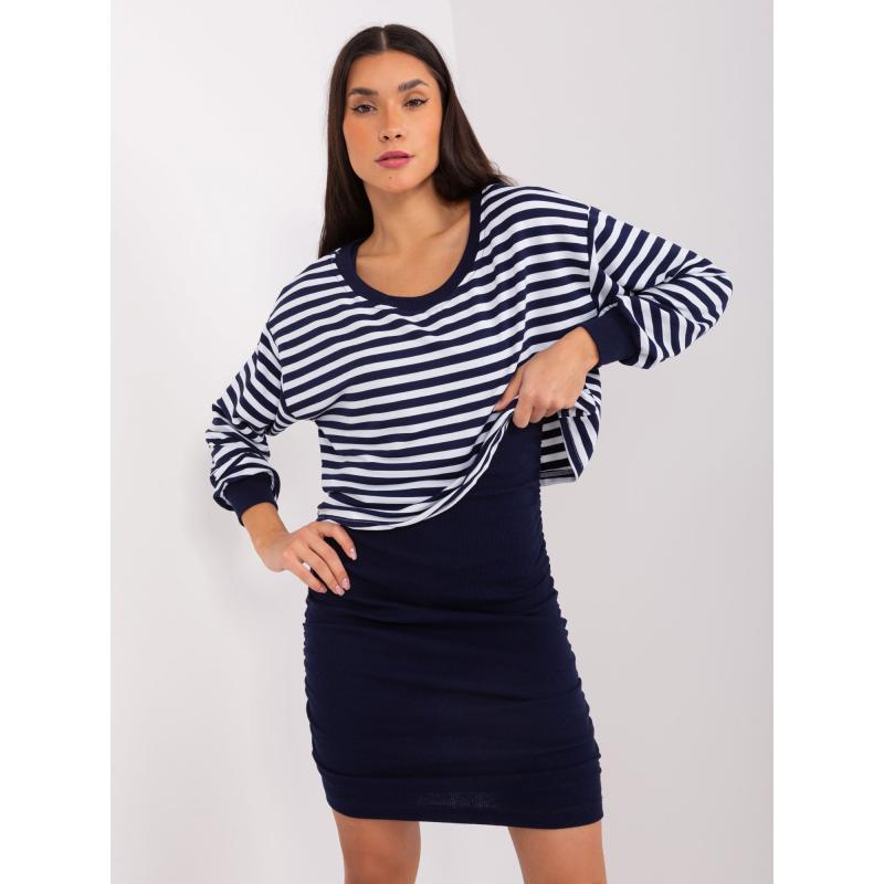 Dámsky komplet ZAKA tmavomodrá a biela