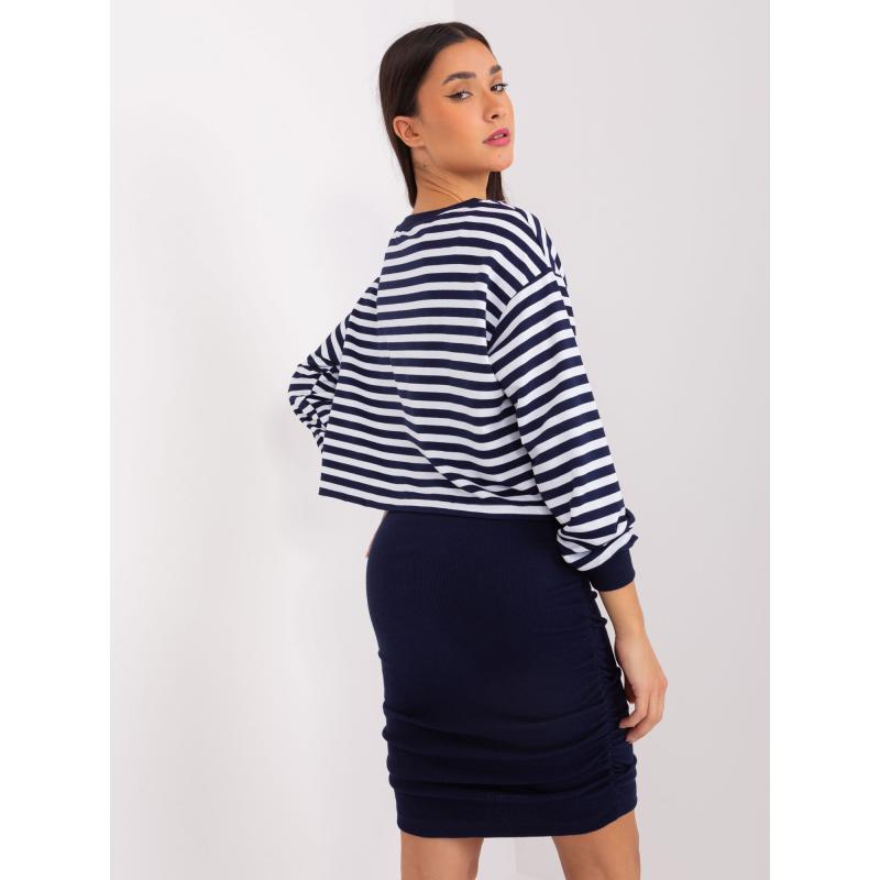 Dámsky komplet ZAKA tmavomodrá a biela