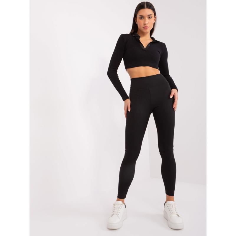 Női csíkos leggings ALAIR fekete