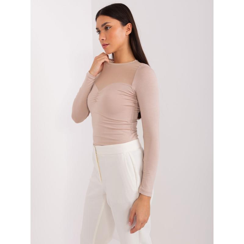 BASIC FEEL GOOD bézs női blúz