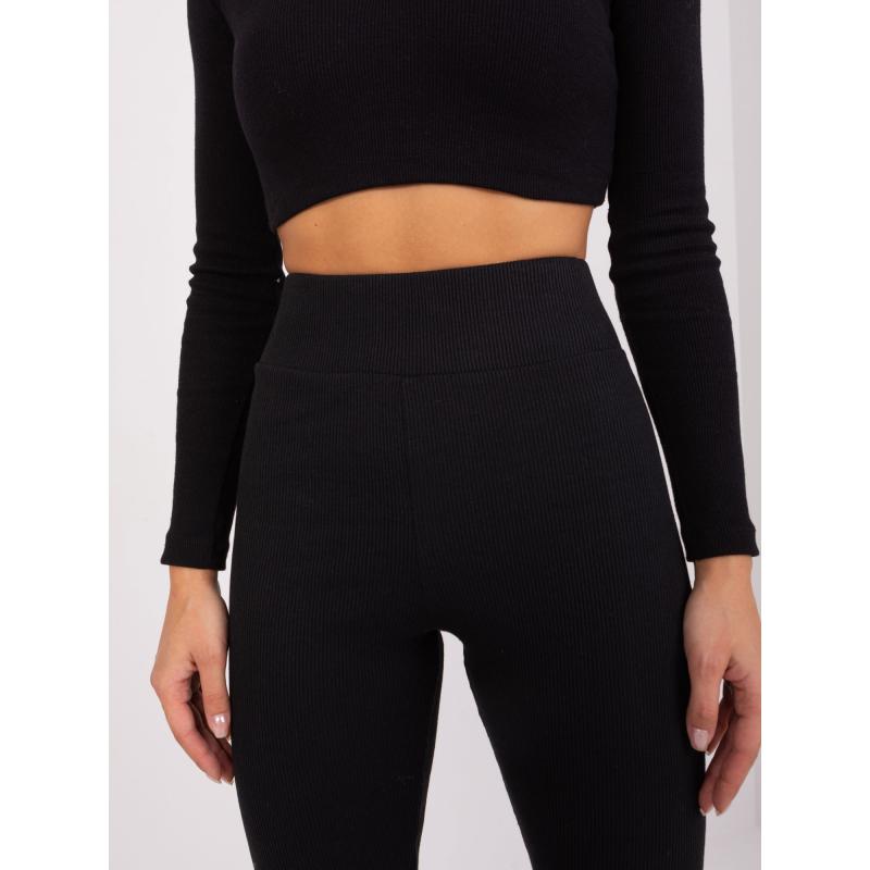 Női magas derekú leggings RUE PARIS fekete