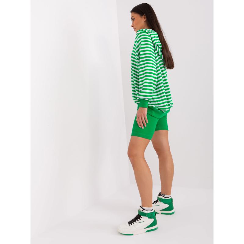 Dámska súprava s golierom HONORA zeleno-biela