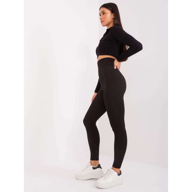 Női magas derekú leggings RUE PARIS fekete