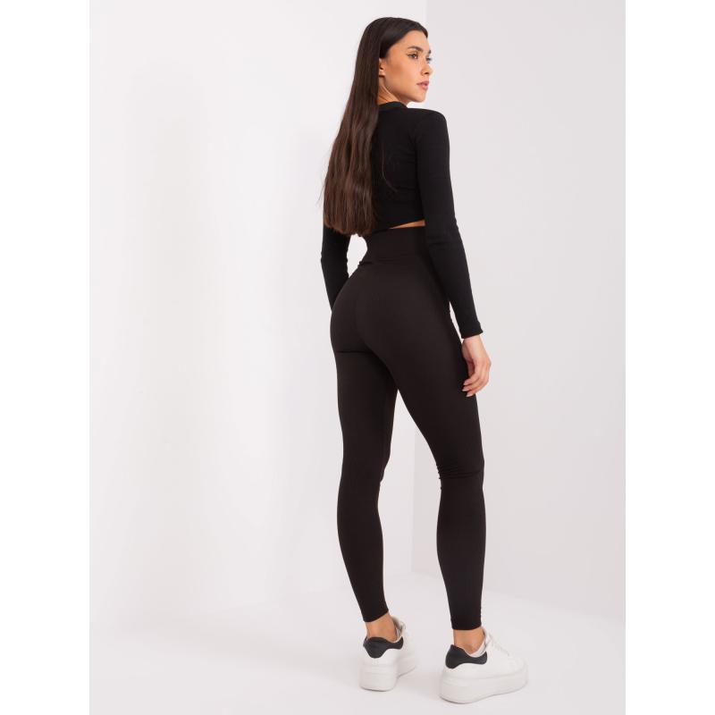 Női magas derekú leggings RUE PARIS fekete