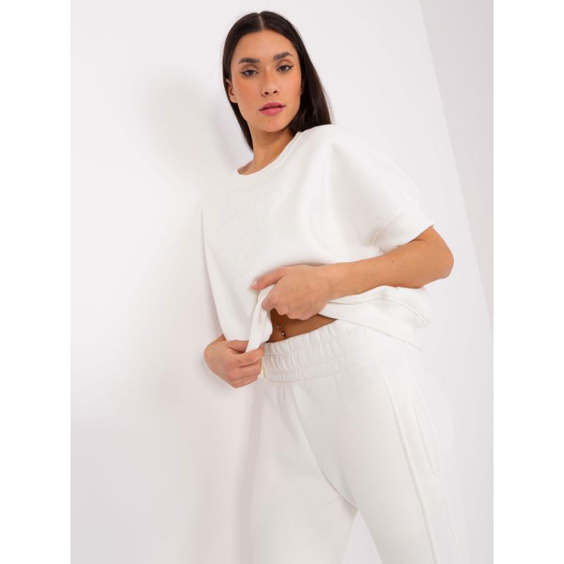 Dámská souprava s halenkou s krátkým rukávem DEIDRE ecru 