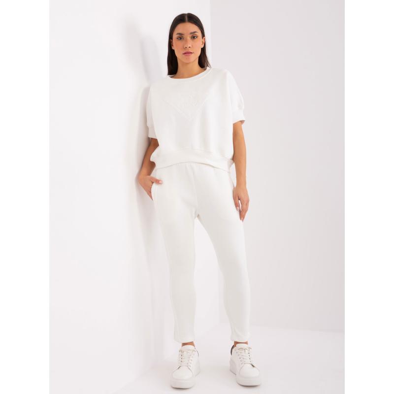 Dámská souprava s halenkou s krátkým rukávem DEIDRE ecru 