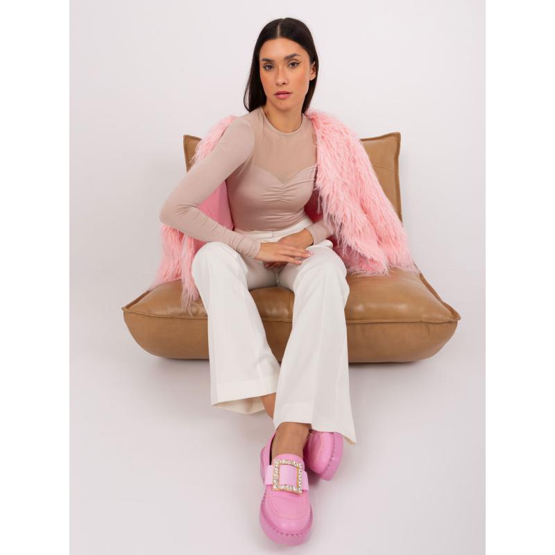 Dámské sako se zapínáním na knoflíky ETHAN světle růžové