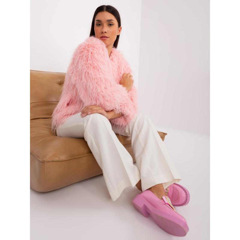 Dámské sako se zapínáním na knoflíky ETHAN světle růžové