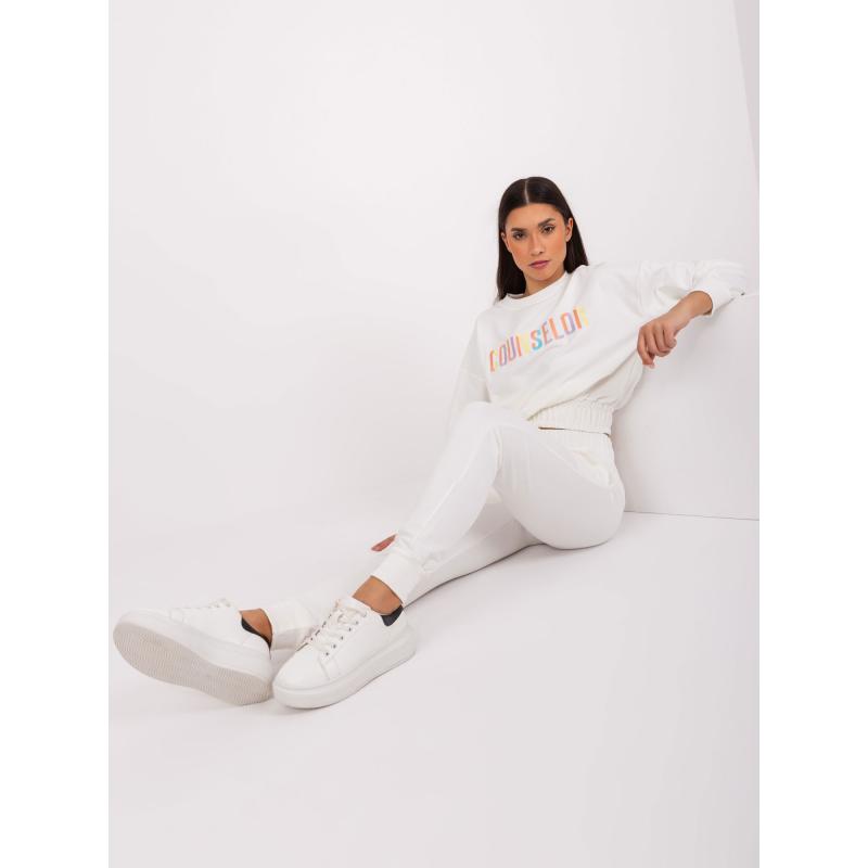 Dámska súprava s krátkou mikinou INEZ ecru