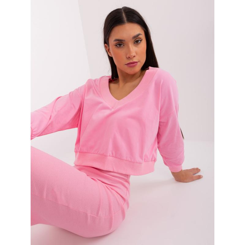 Női szett rövid blúzzal ORAL rózsaszín