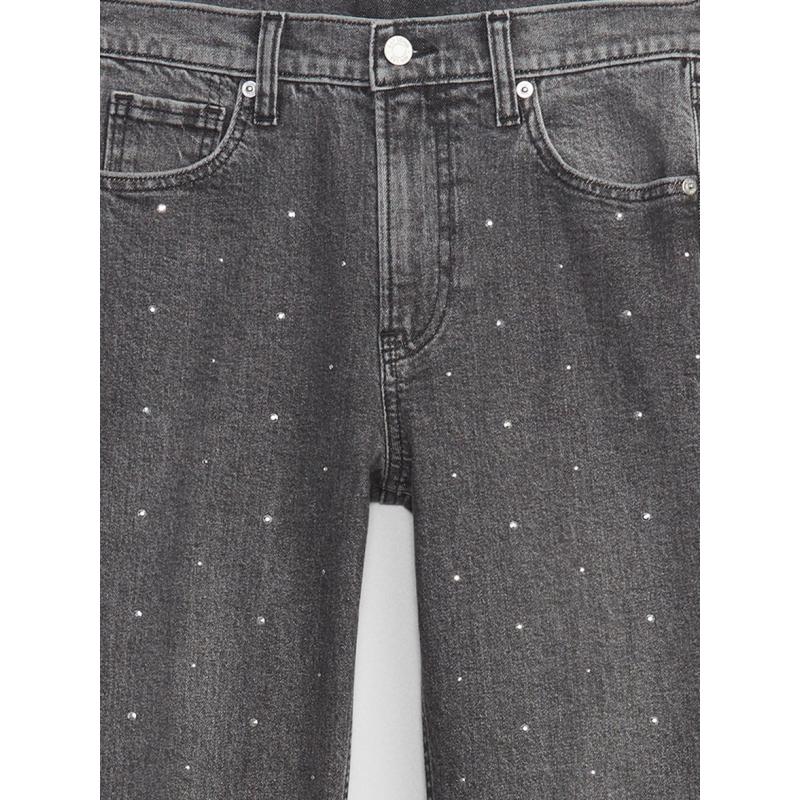 Egyenes, magasan felsőrészű farmernadrág