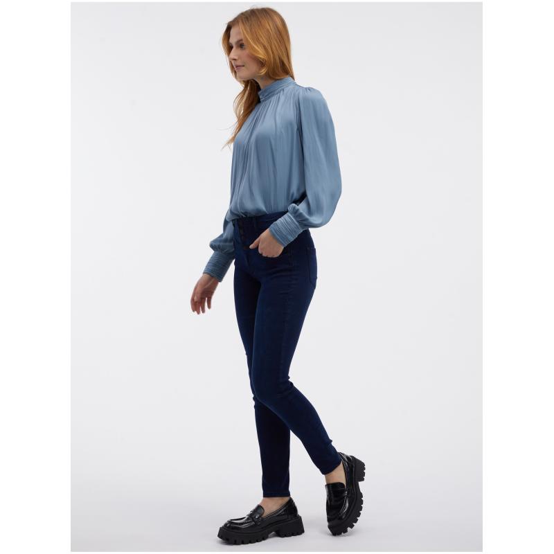 Sötétkék női skinny fit farmer