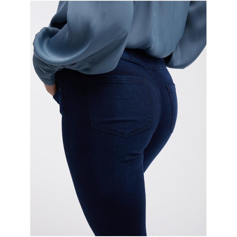 Sötétkék női skinny fit farmer