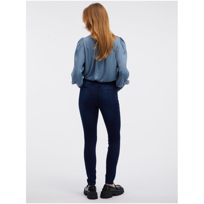 Sötétkék női skinny fit farmer