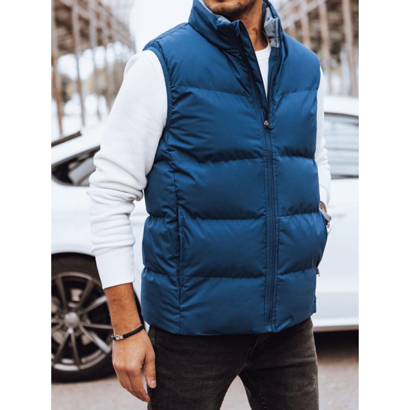 Férfi steppelt mellény LORAI kék