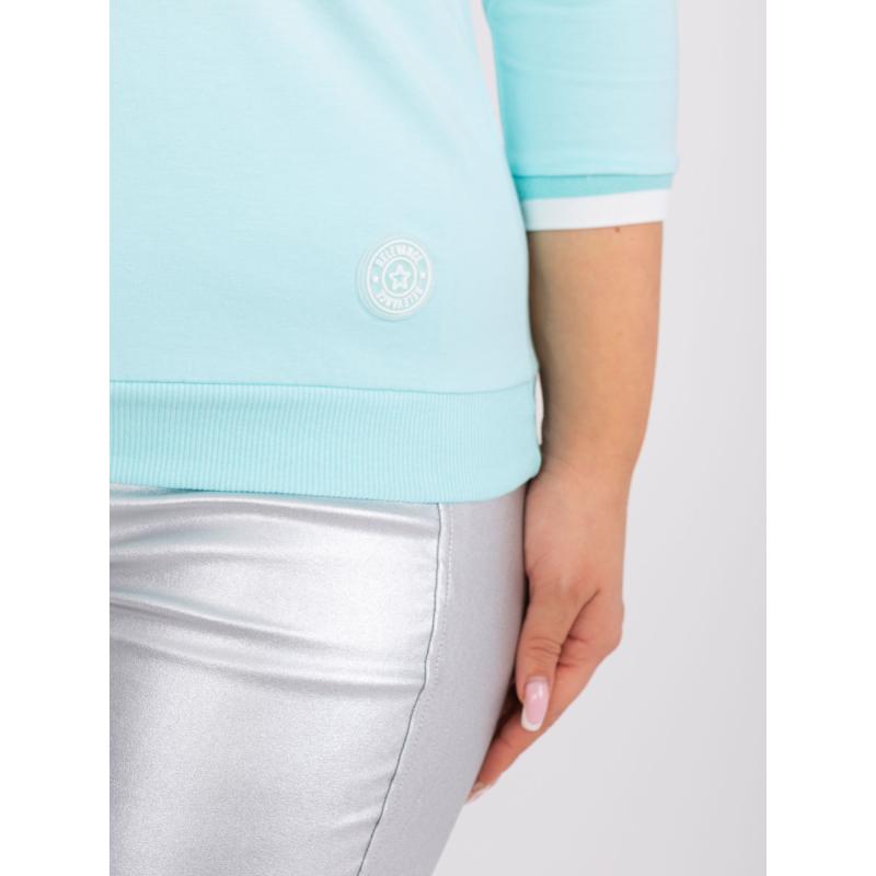 Dámská halenka s manžetami mátově plus size ALLINE zelená 