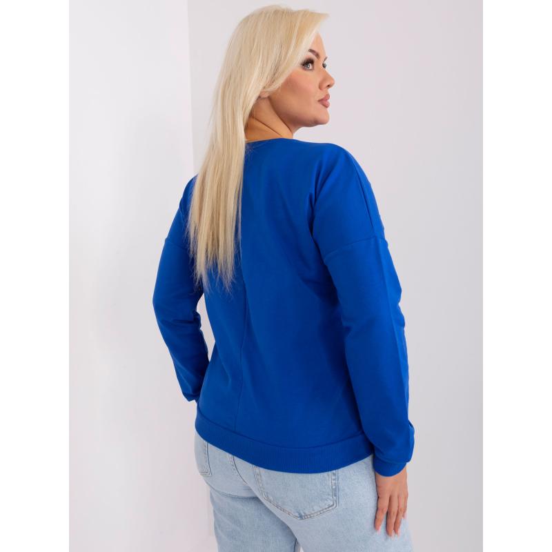 Dámská halenka s potiskem plus size STORMIE tmavě modrá  