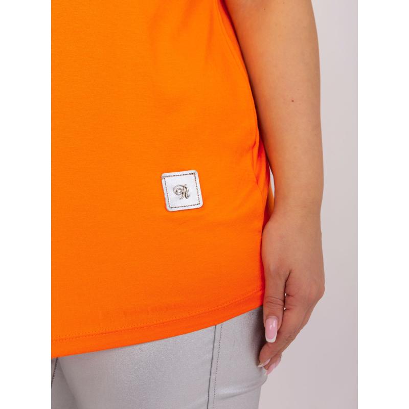 Dámská halenka s krátkým rukávem plus size MALONE oranžová  