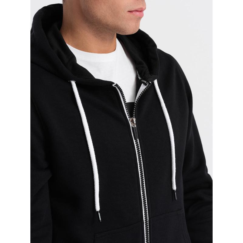 Pánska mikina na zips BASIC čierna