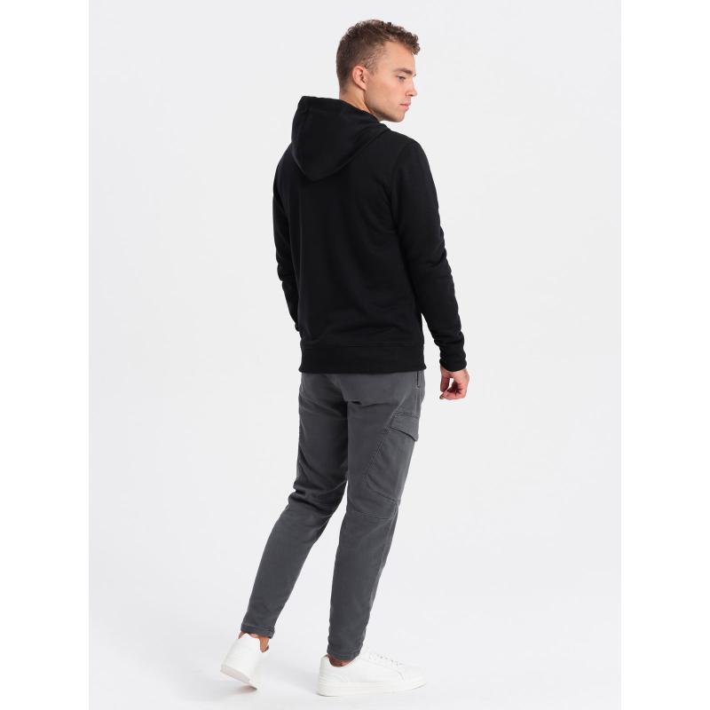 Pánska mikina na zips BASIC čierna