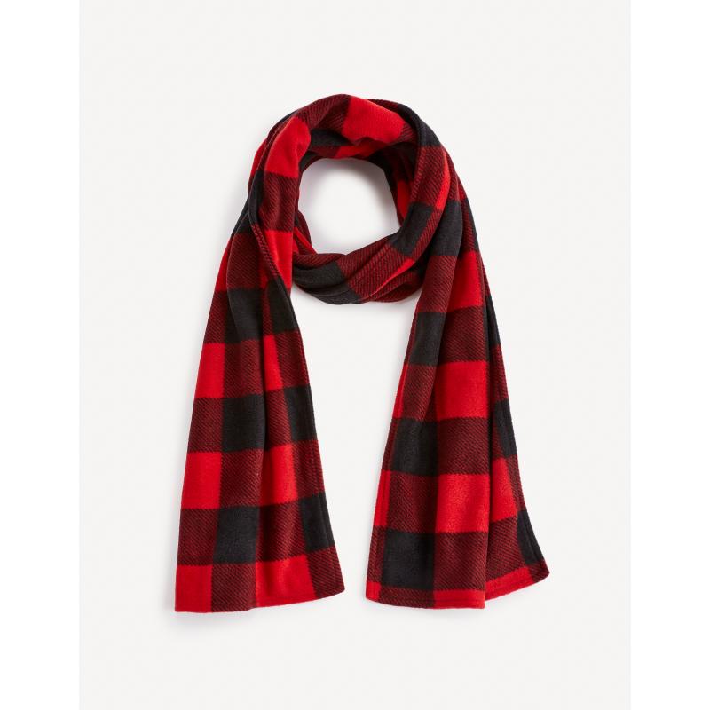 Kostkovaná šálá v dárkovém balení Červená