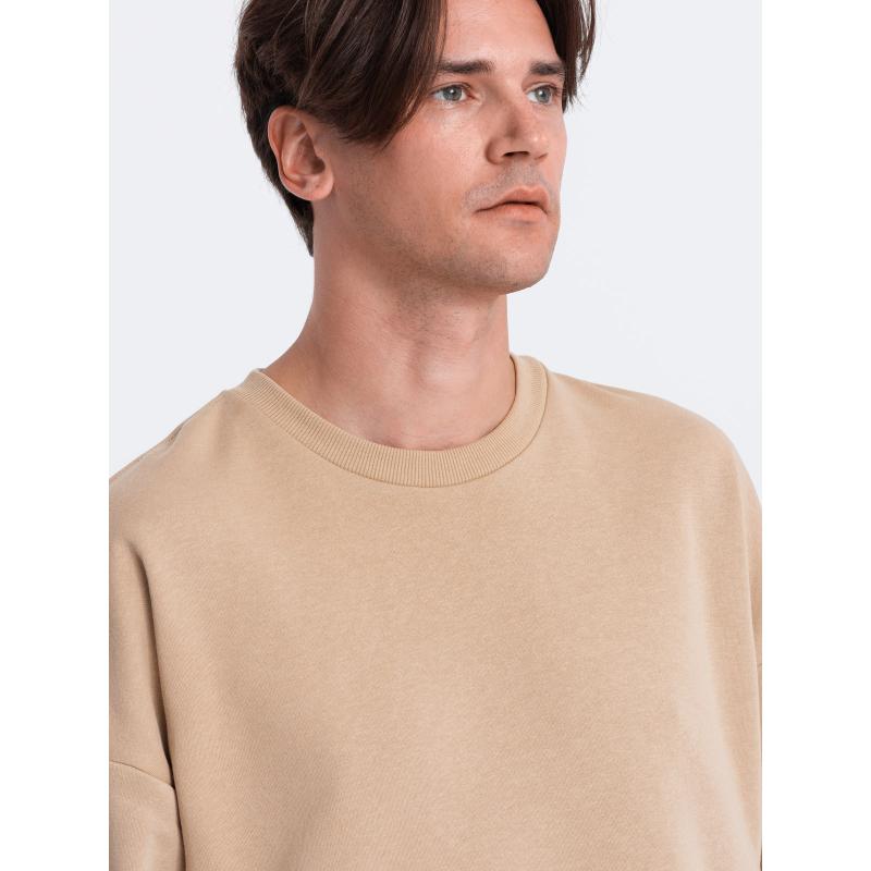 Férfi pulóver OVERSIZE bézs színben