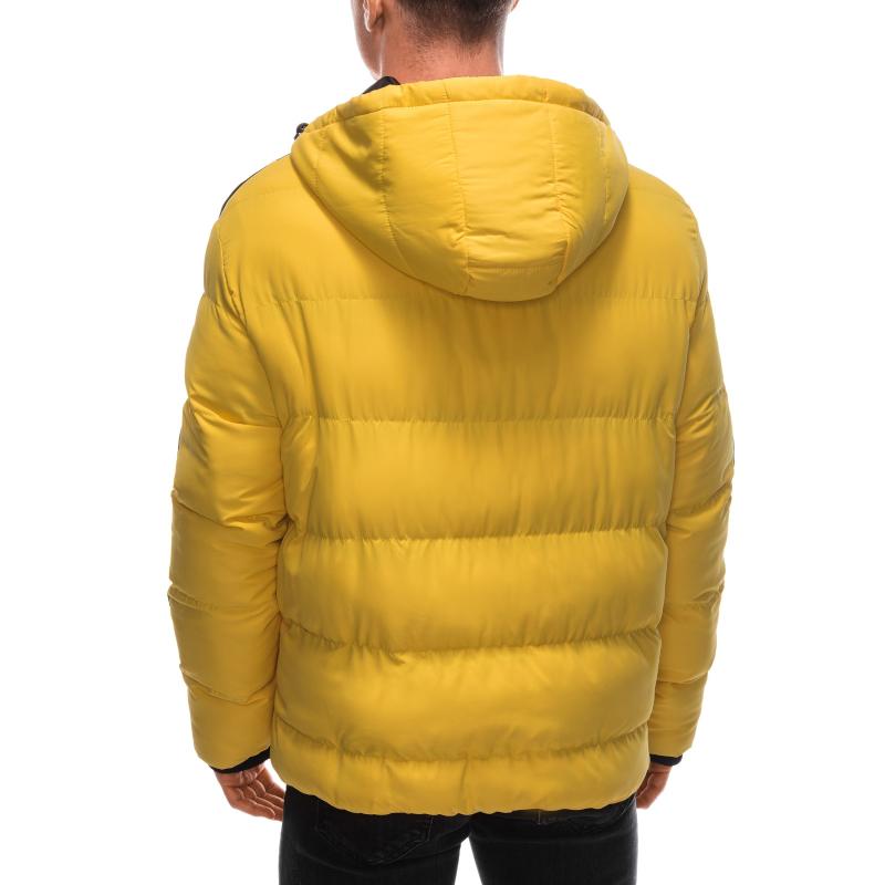 Férfi steppelt télikabát V7 EM-JAHP-0101 sárga