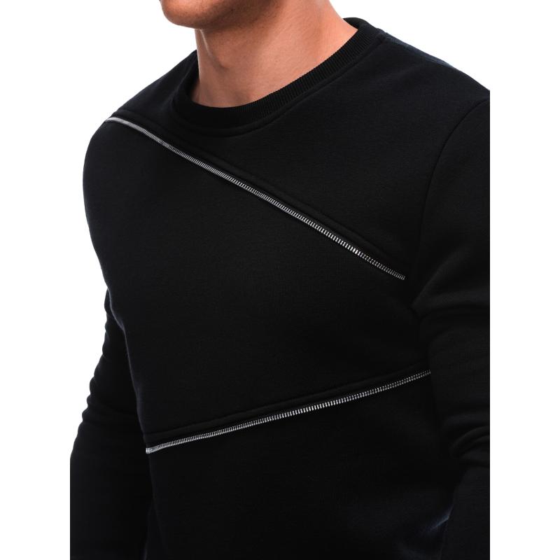 Pánská mikina s ozdobnými zipy OM-SSNZ-22FW-005 černá 