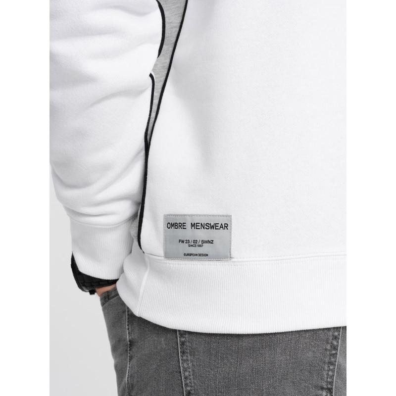 Pánska mikina OVERSIZE bielo-sivá