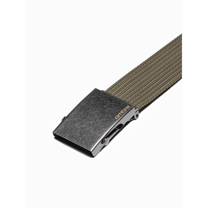 Pánský žíněný pásek A376 khaki 