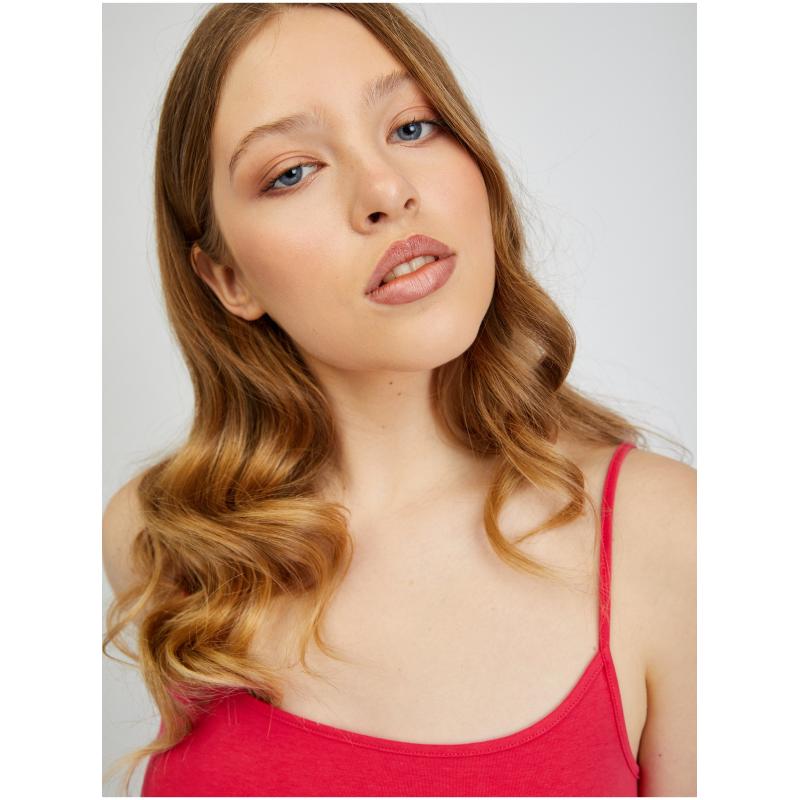 Súprava dvoch dámskych tielok v tmavoružovej farbe