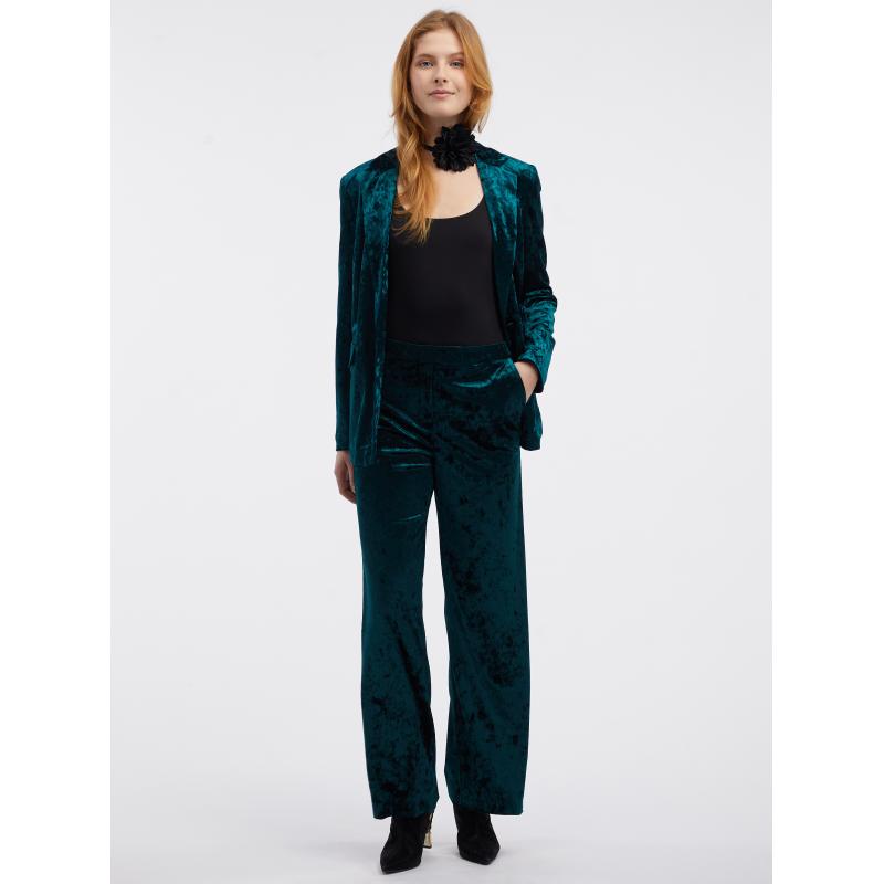 Zelené dámské sametové sako