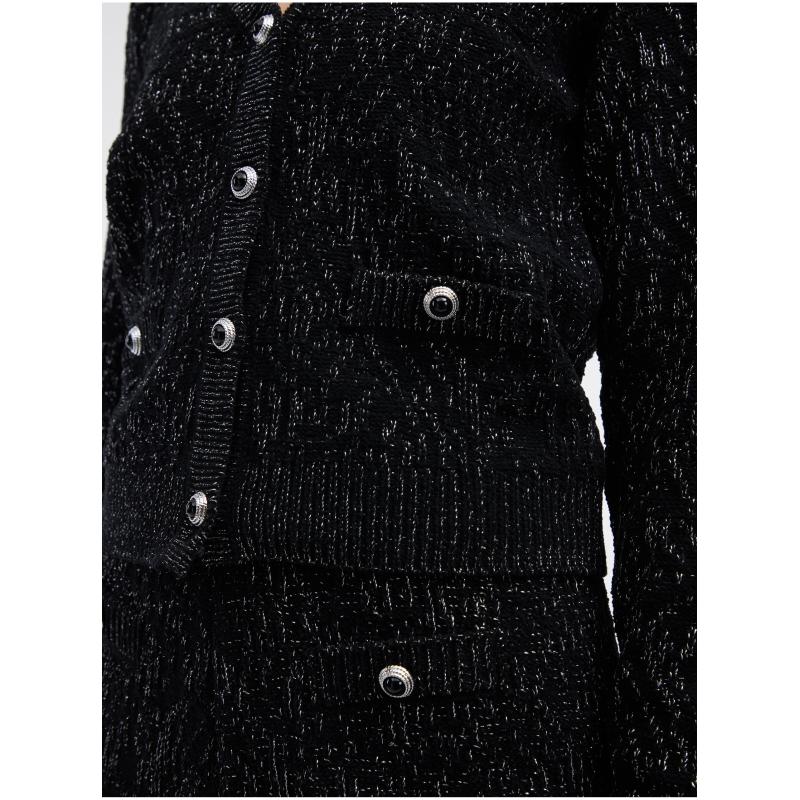 Fekete női kardigán