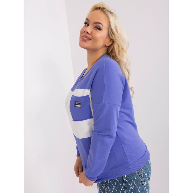 Női plus size blúz SPI lila és ekrü színben