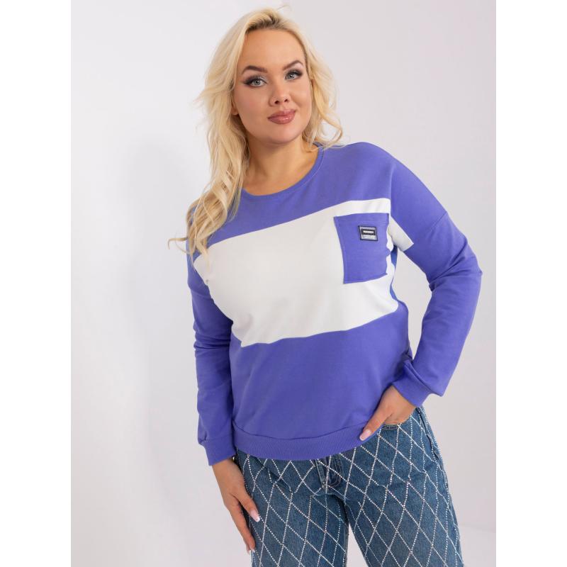 Női plus size blúz SPI lila és ekrü színben