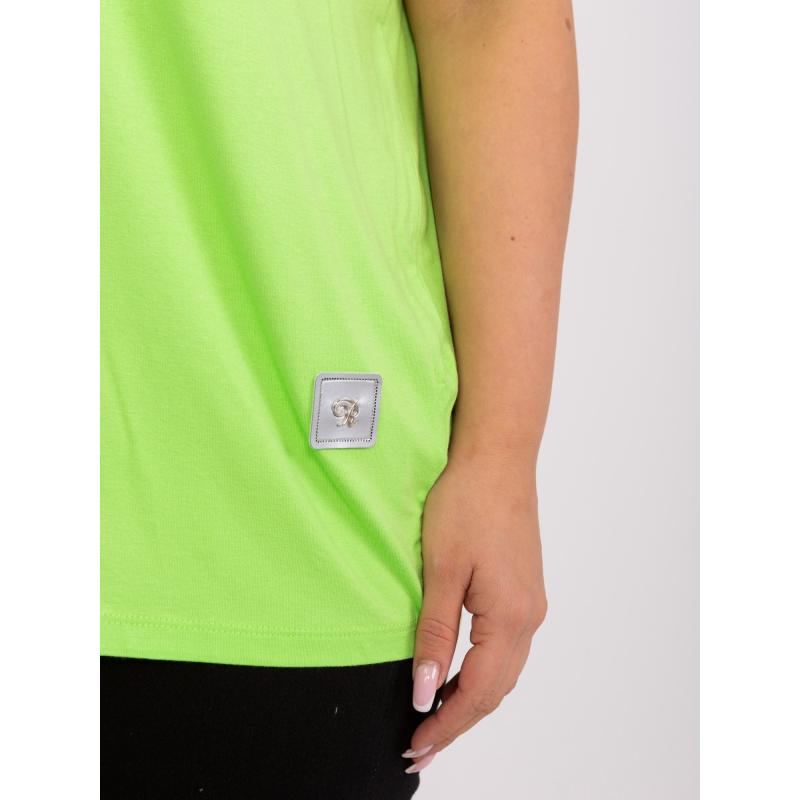 Dámská halenka plus size s kulatým výstřihem COSMA světle zelená  