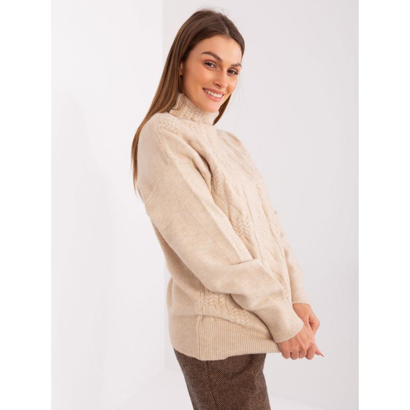 Dámský svetr kostkovaný KIMI béžový 