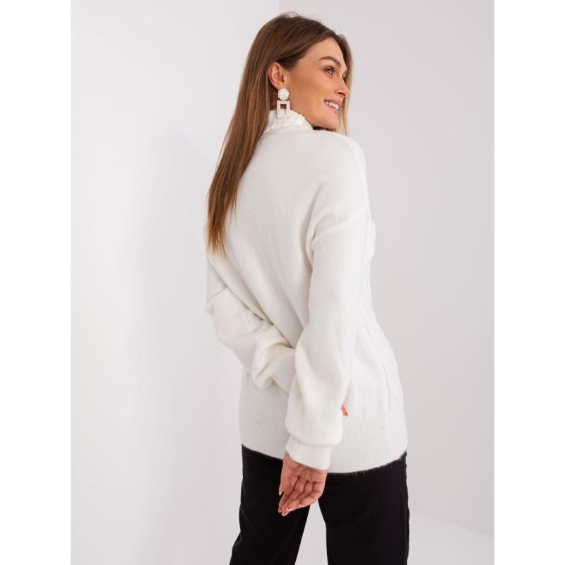 Dámsky sveter PRUHA ecru